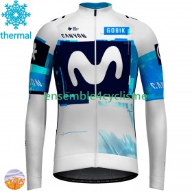 Tenue Maillot M/L + Collant à Bretelles Hiver Thermal Fleece Movistar Team 2025 N001